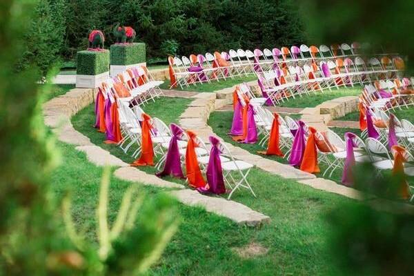 Outdoor wedding set-up