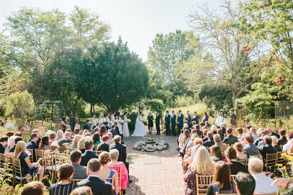 Outdoor wedding ceremony