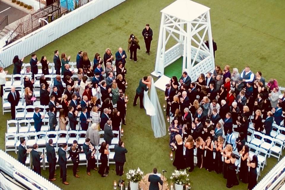 Wedding Aerial Asbury Park