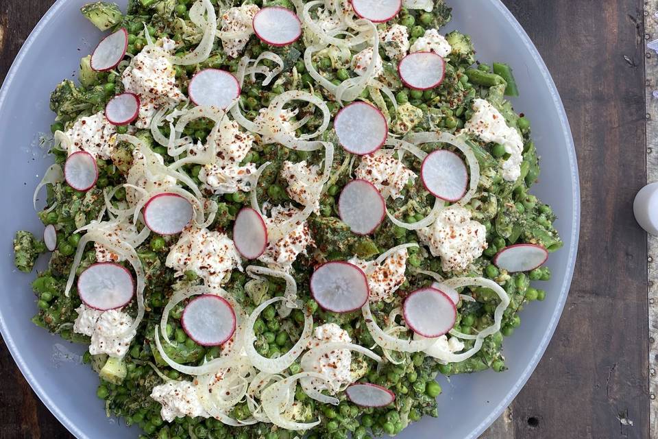Spring pea salad