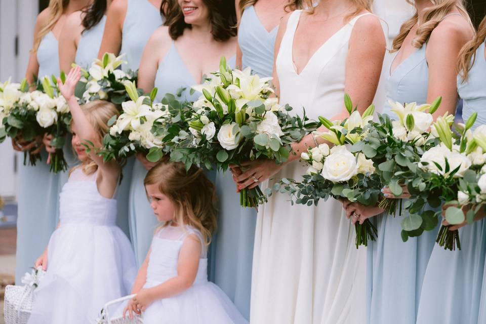 Wedding party flowers