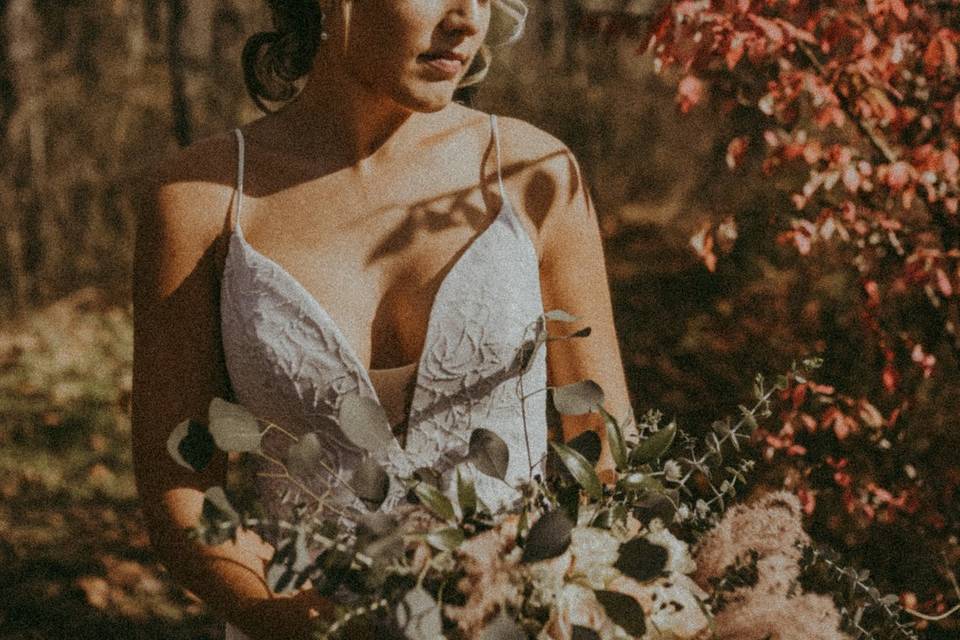 A bride and her Bouquet