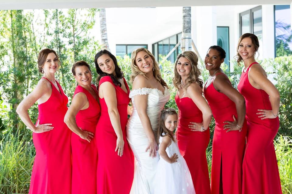 Melissa and her bridal party