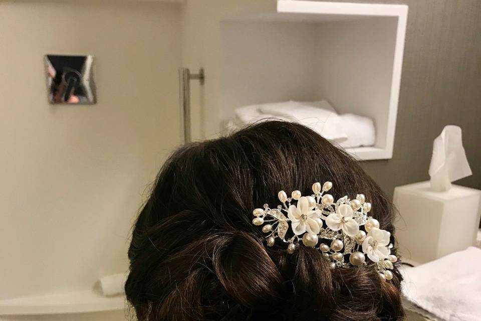 Updo with clip