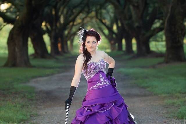 Purple Wedding Dress from WeddingDressFantasy.com