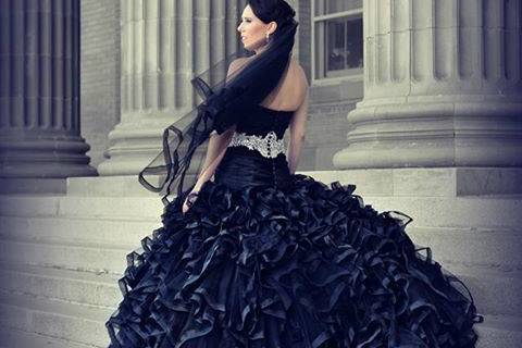 Gorgeous black wedding dress