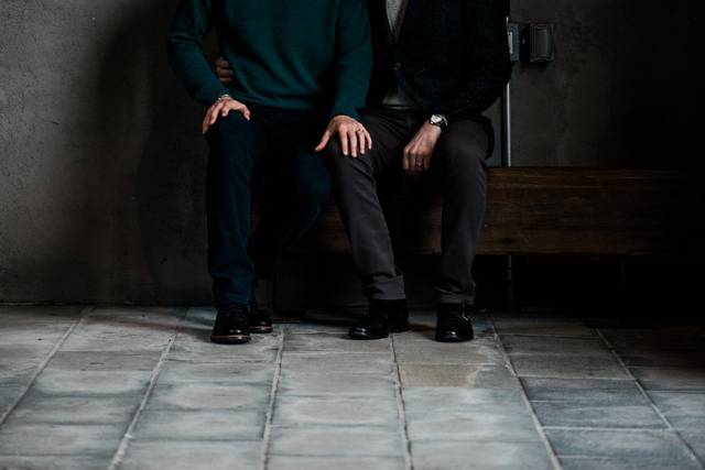 Dramatic engagement photoshoot