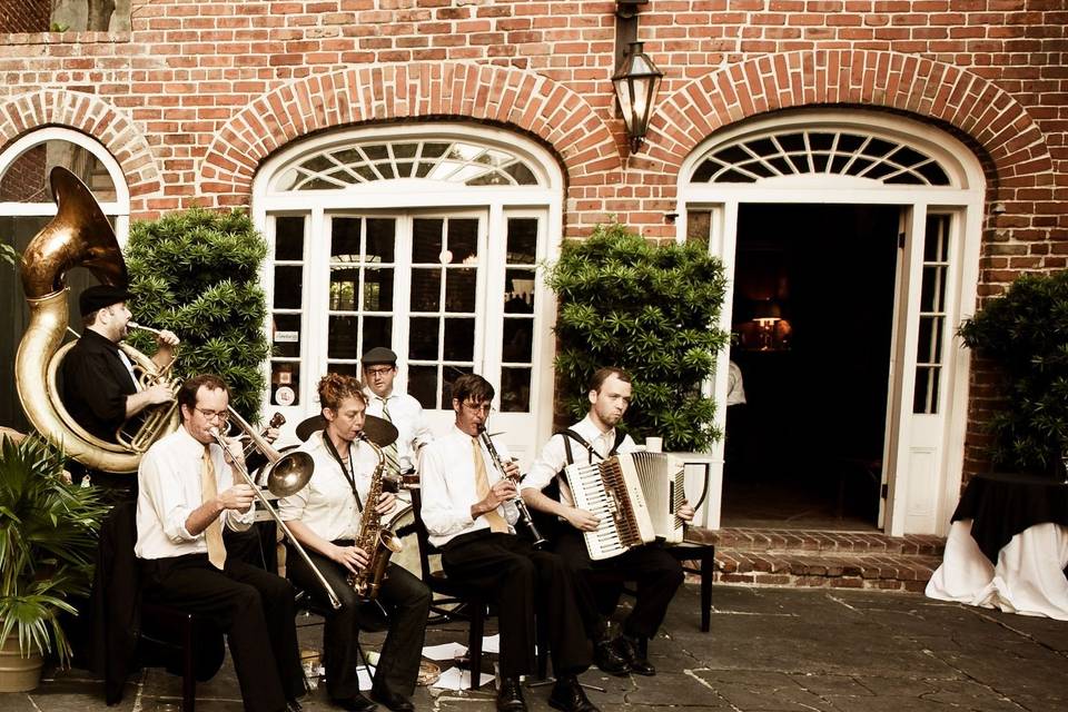 In a French Quarter Courtyard.