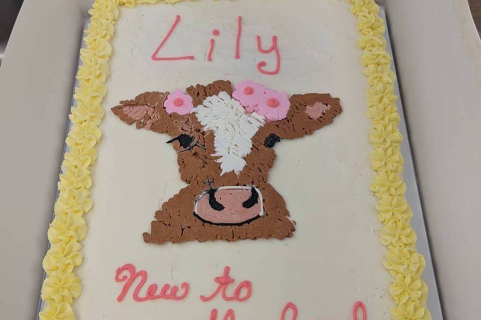 Cow Theme Cake