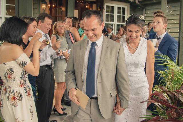 Bride and Groom Leaving