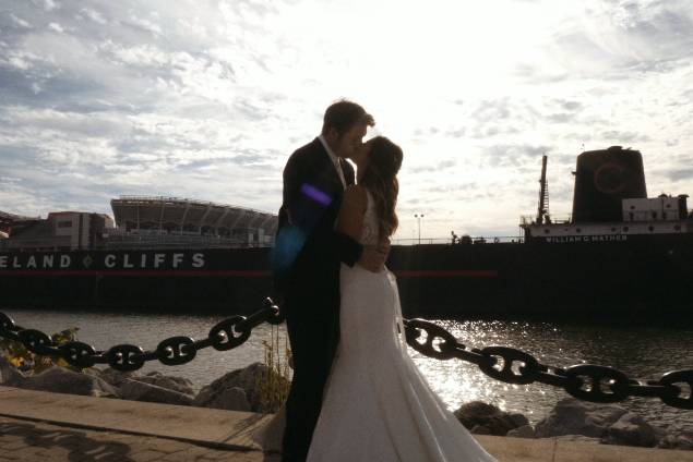 Still from a wedding video.