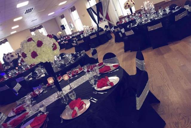 Red and black decorations
