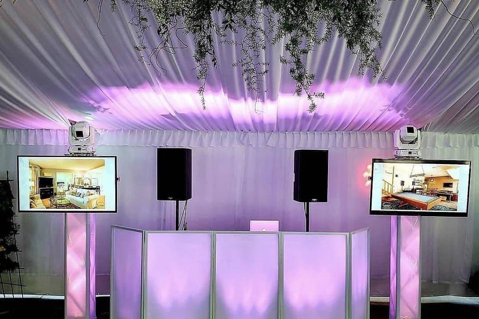 Custom DJ booth setup