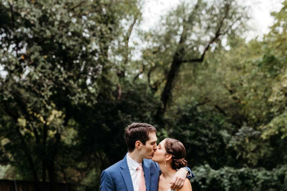 The bride and groom