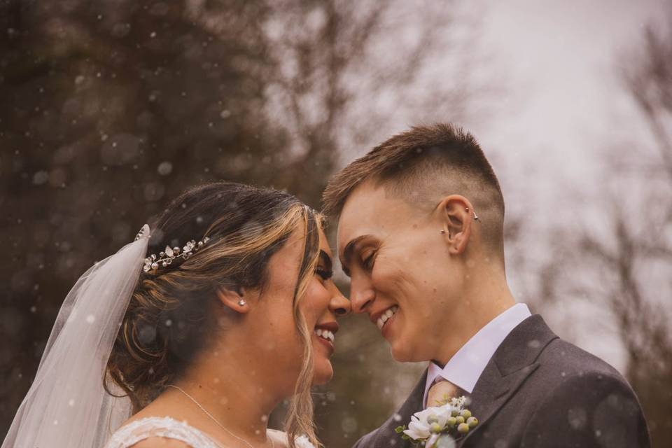 Rainy wedding day