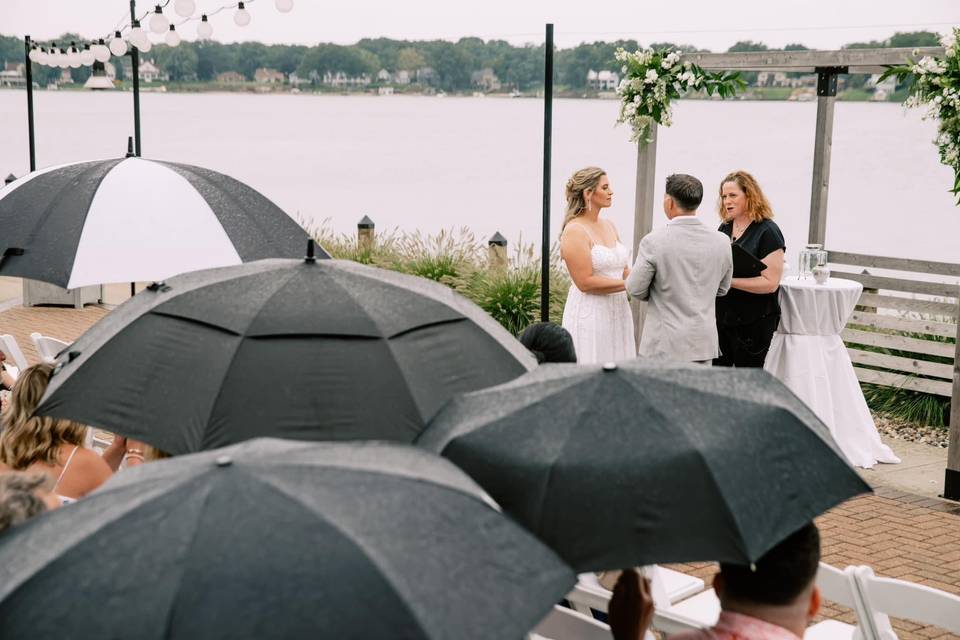 Rained the entire ceremony!