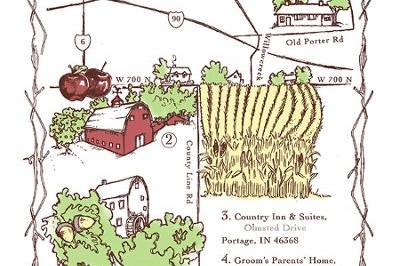 Genevieve Walker Wedding Maps