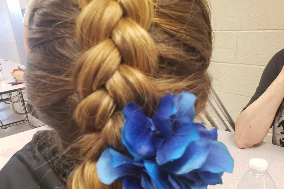 Dance competition updo