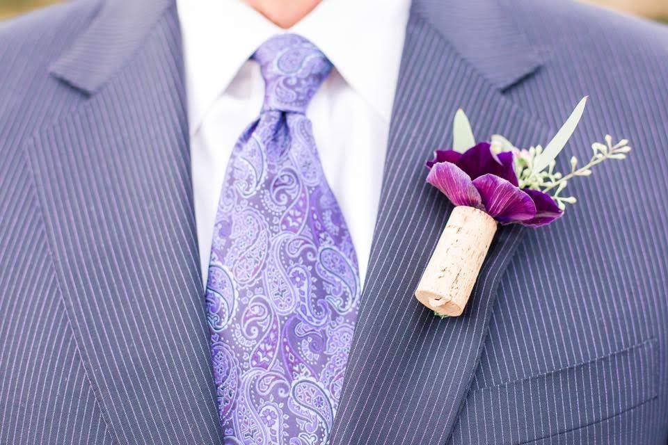 Boutonniere of the groom