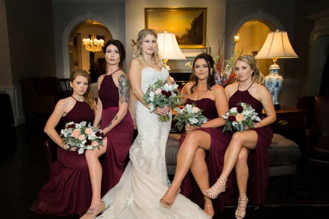 Fierce bride and bridesmaids