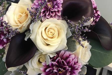 Purple & white bouquet