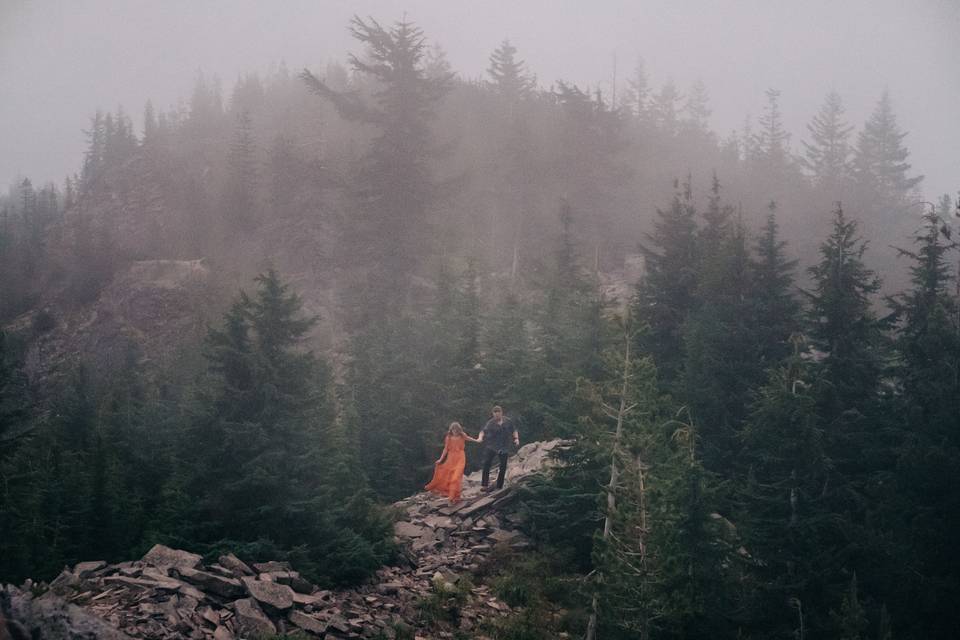 Couple exploring