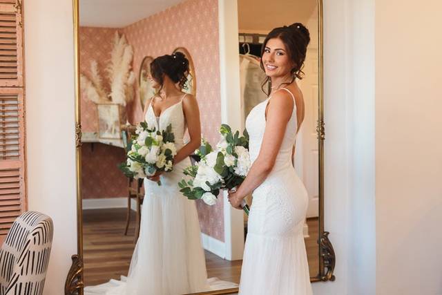 Bride getting ready