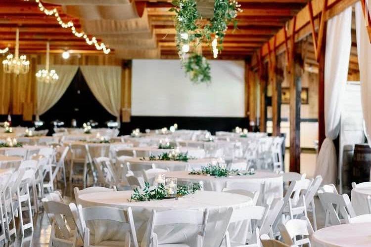 View inside barn