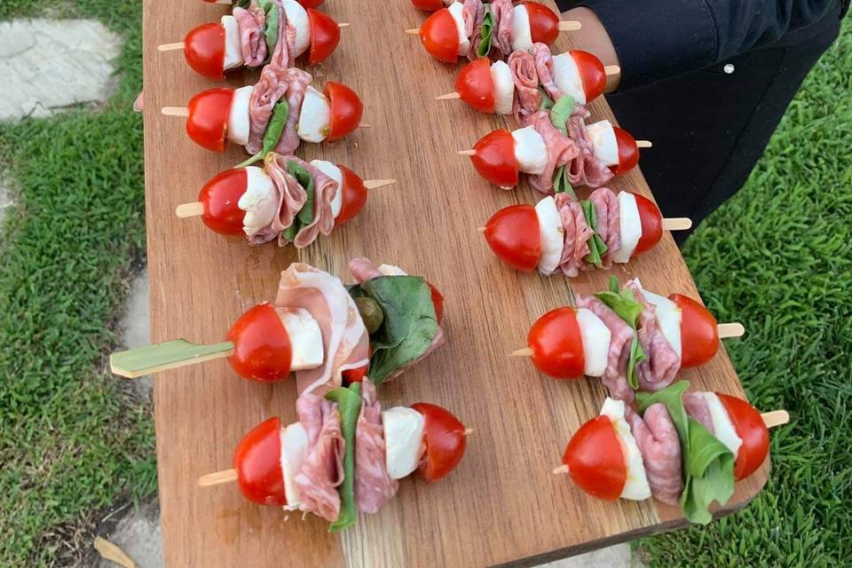 Prosciutto caprese skewers