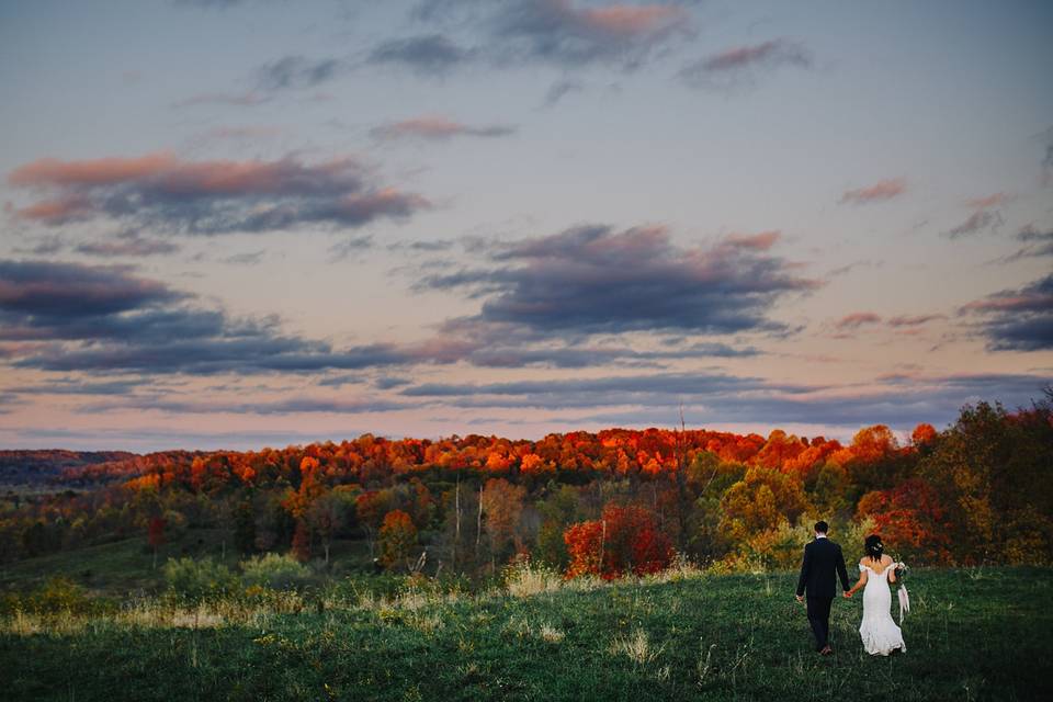 Sunset photos on the hilltop