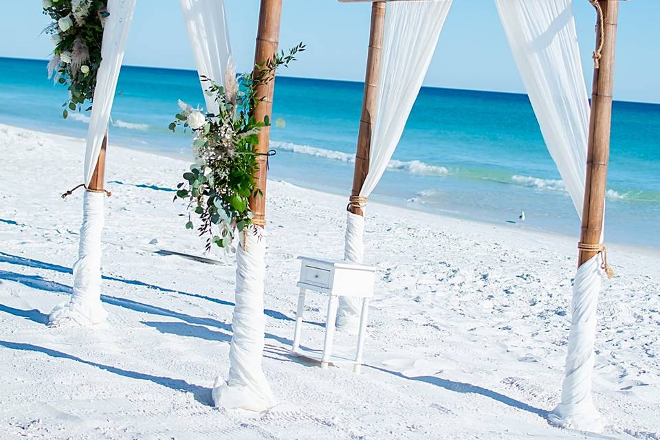 Beachside wedding