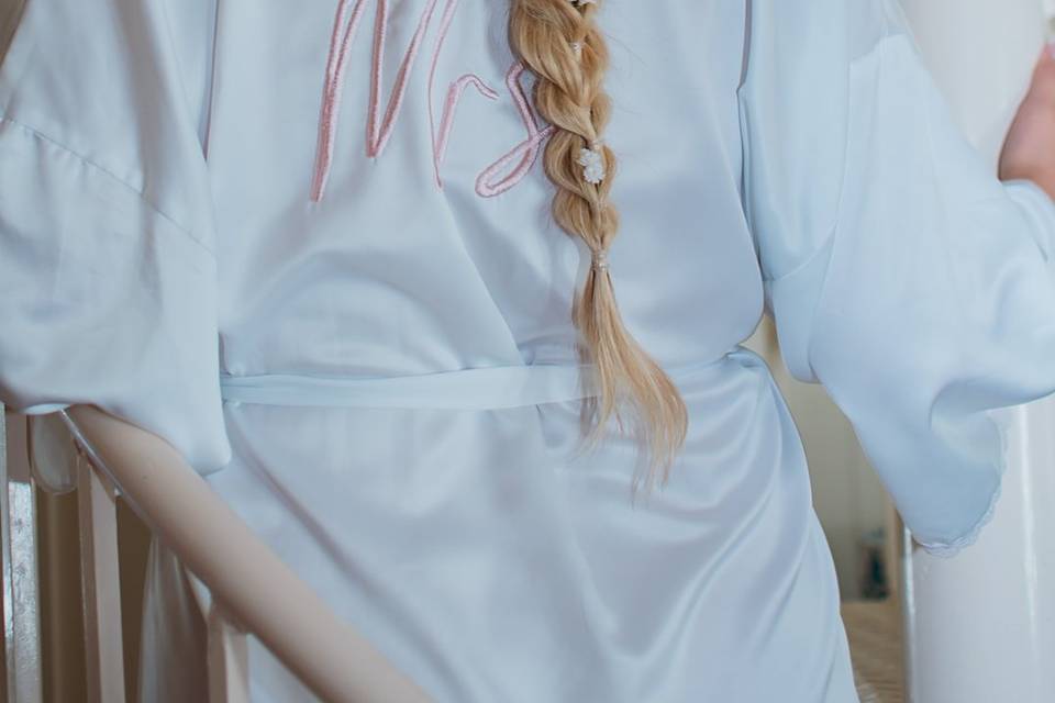 Bride getting ready