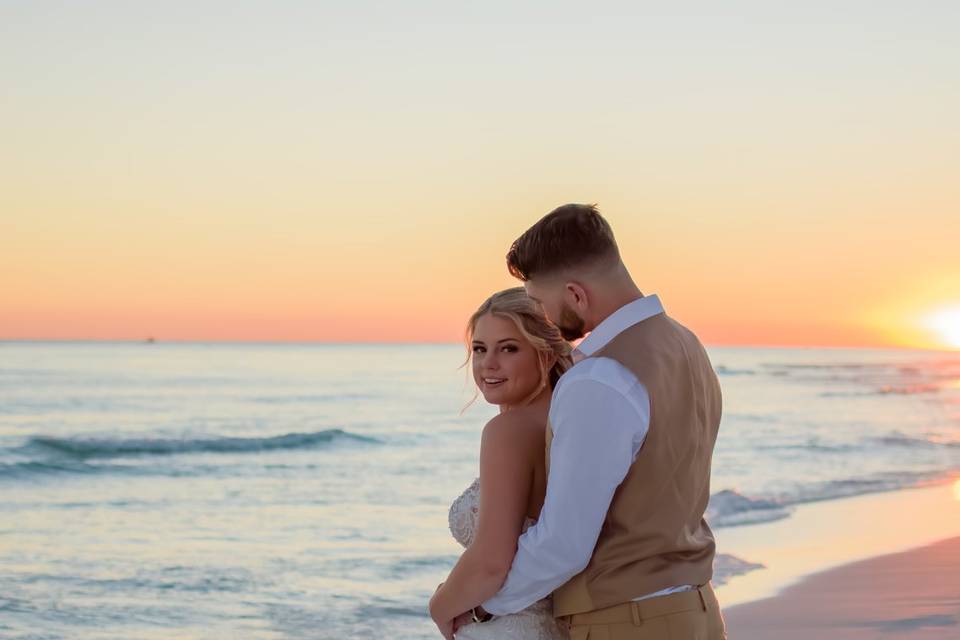 1st sunset as husband and wife