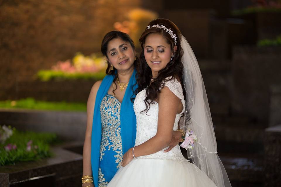 Bride & mom makeup