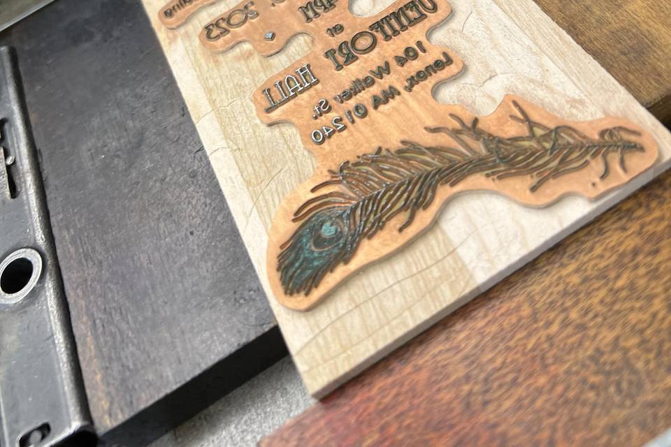 Copper plate, DIY invitation