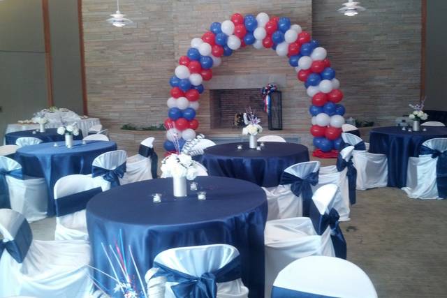 Blue table setup
