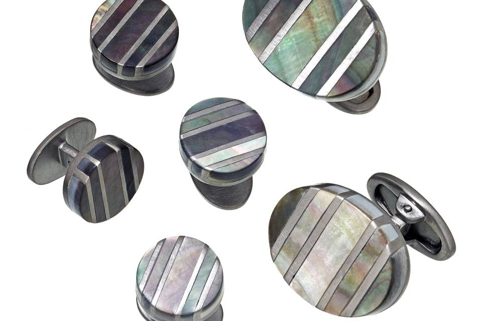 Gray Mother of Pearl Set