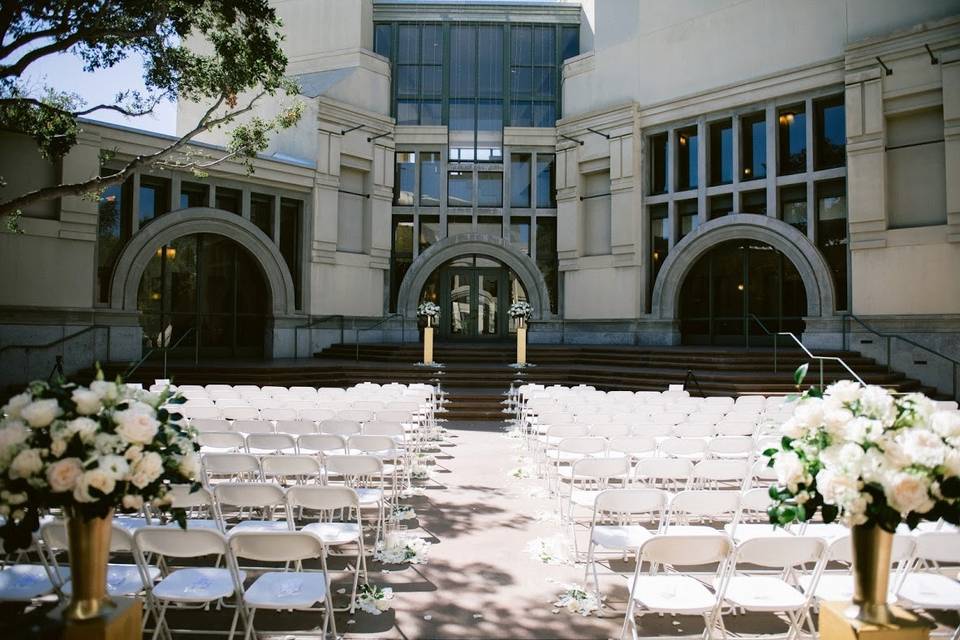 Tables set up