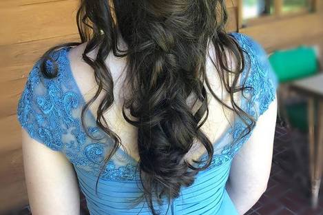 Classic half updo