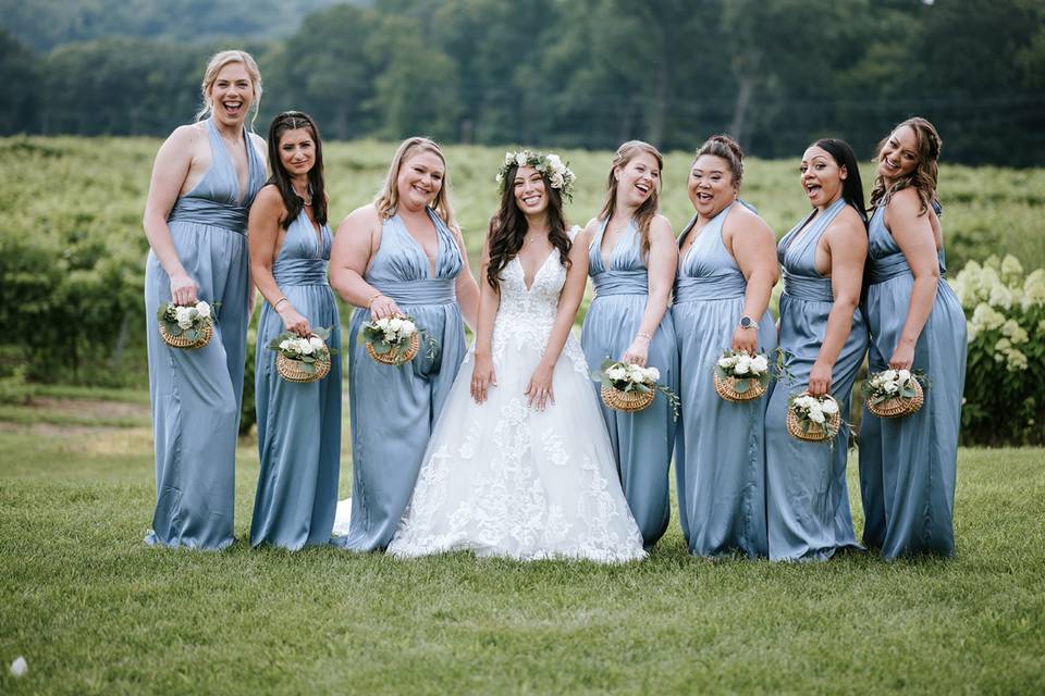 Dusty Blue Wedding Party