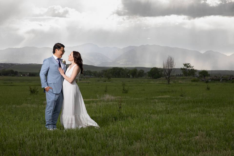 Stormy afternoon CO wedding