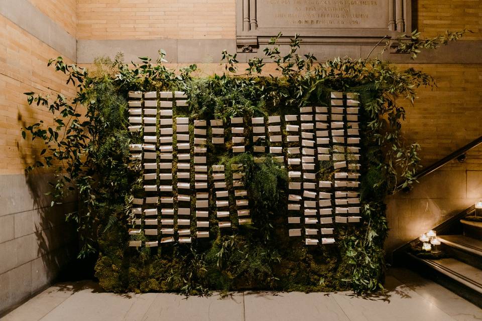 Escort card wall