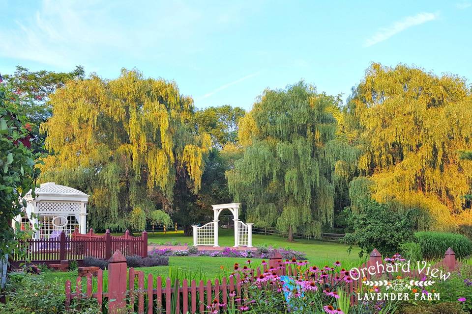 Tranquillity garden ceremony views