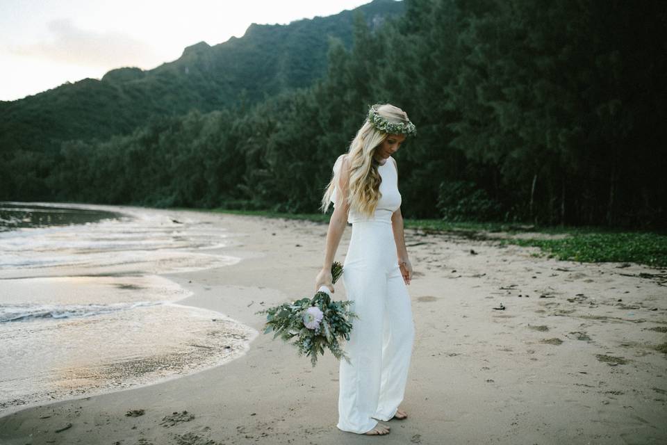 Bride on the beach