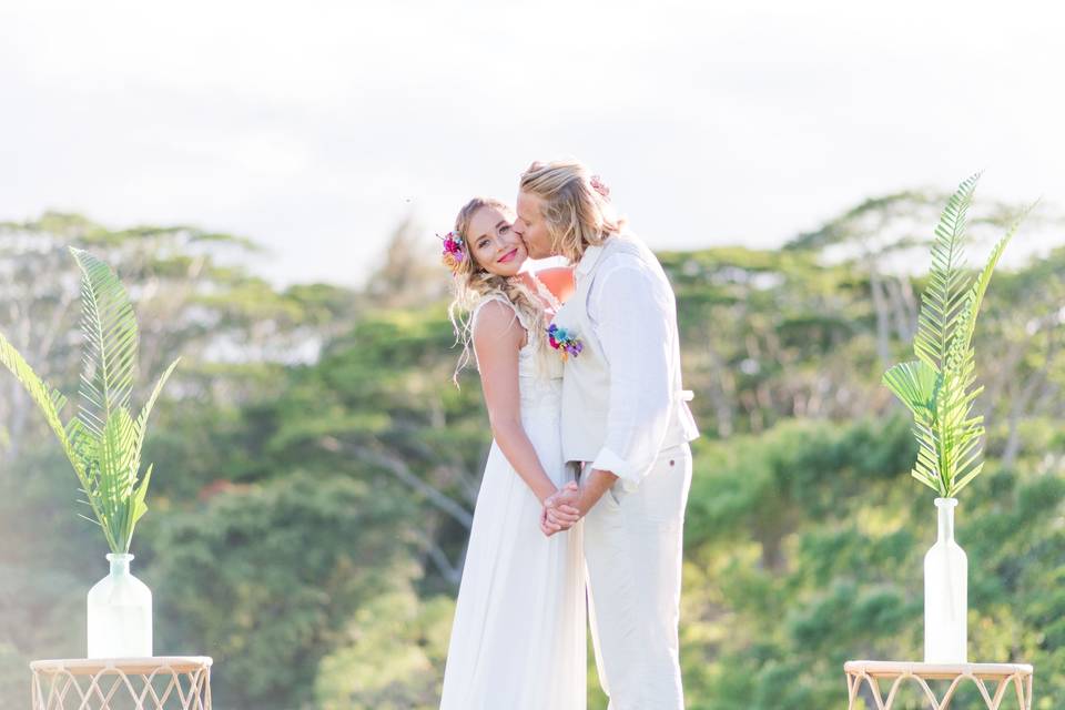 Ceremony on bluff