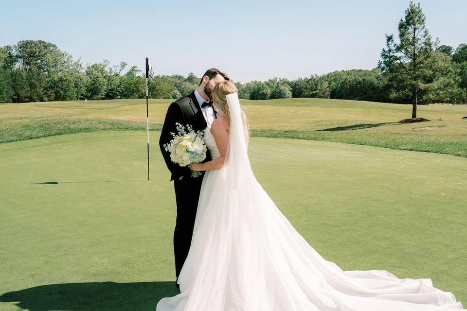 On the green