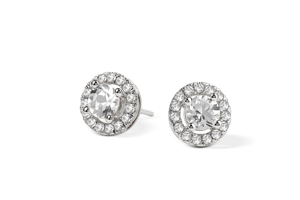 Round Halo Studs