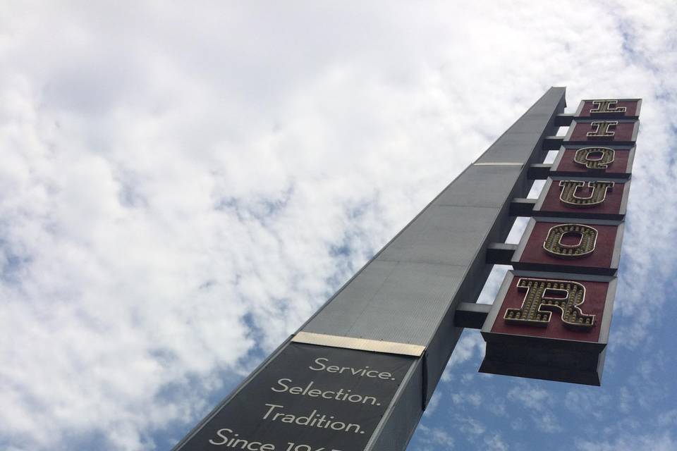 Front steel sign