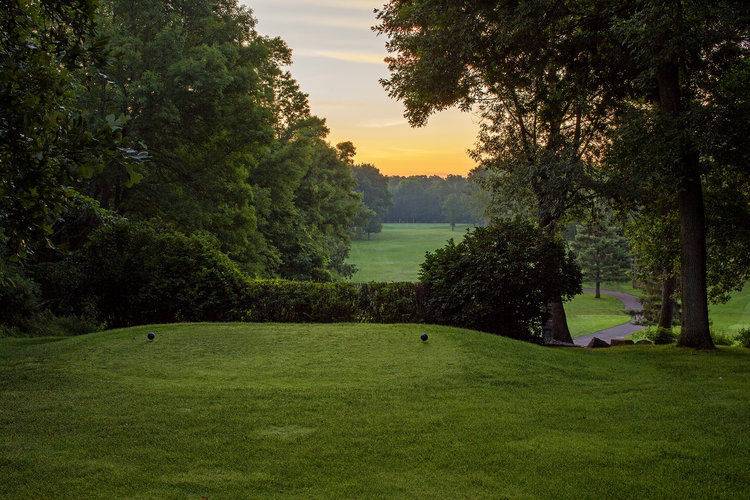 A sunset over the grounds