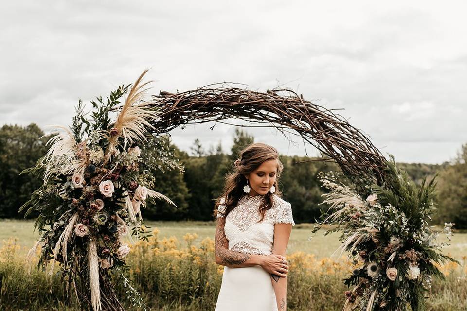 Bride at Red Barn Weddings